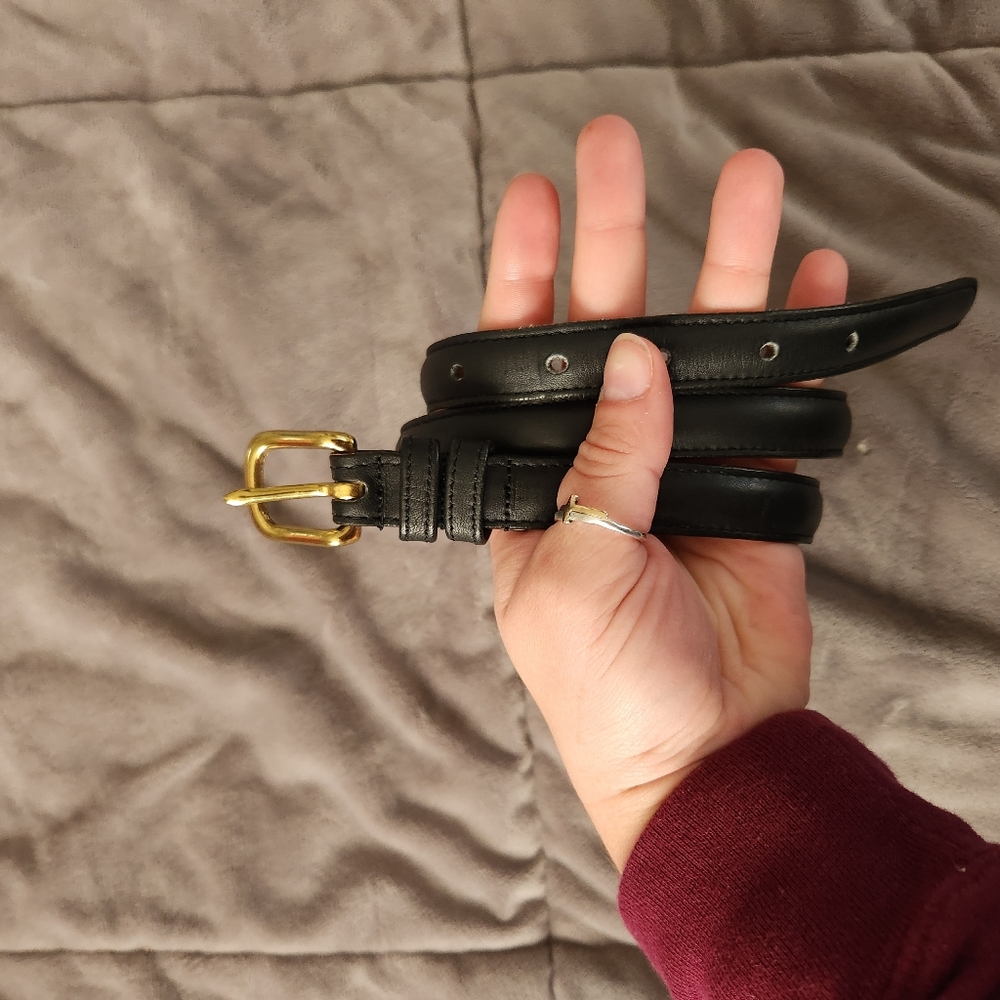 Black Coach Leather Belt